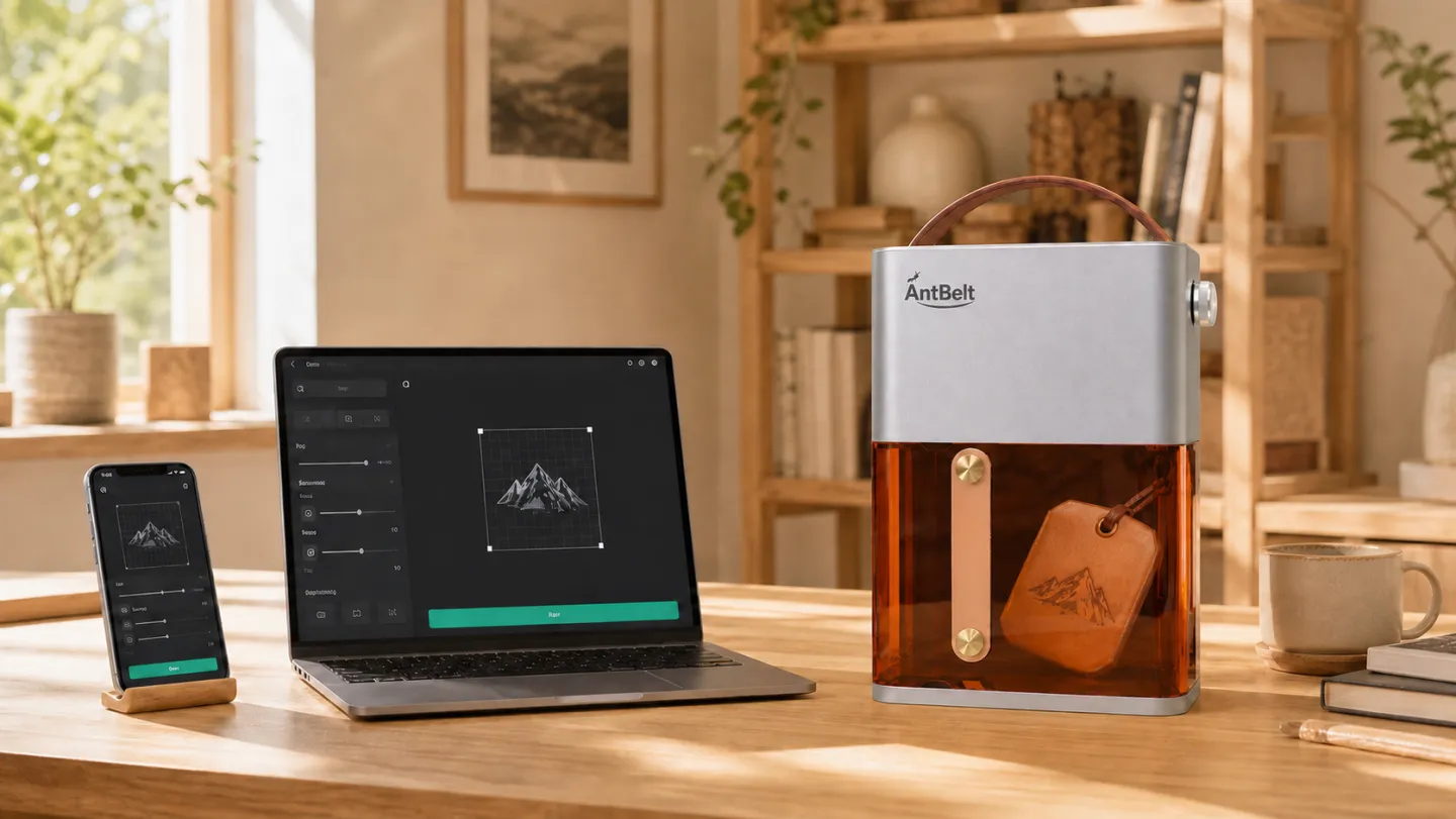 AntBelt T1 Camera Edition connected to desktop and mobile software